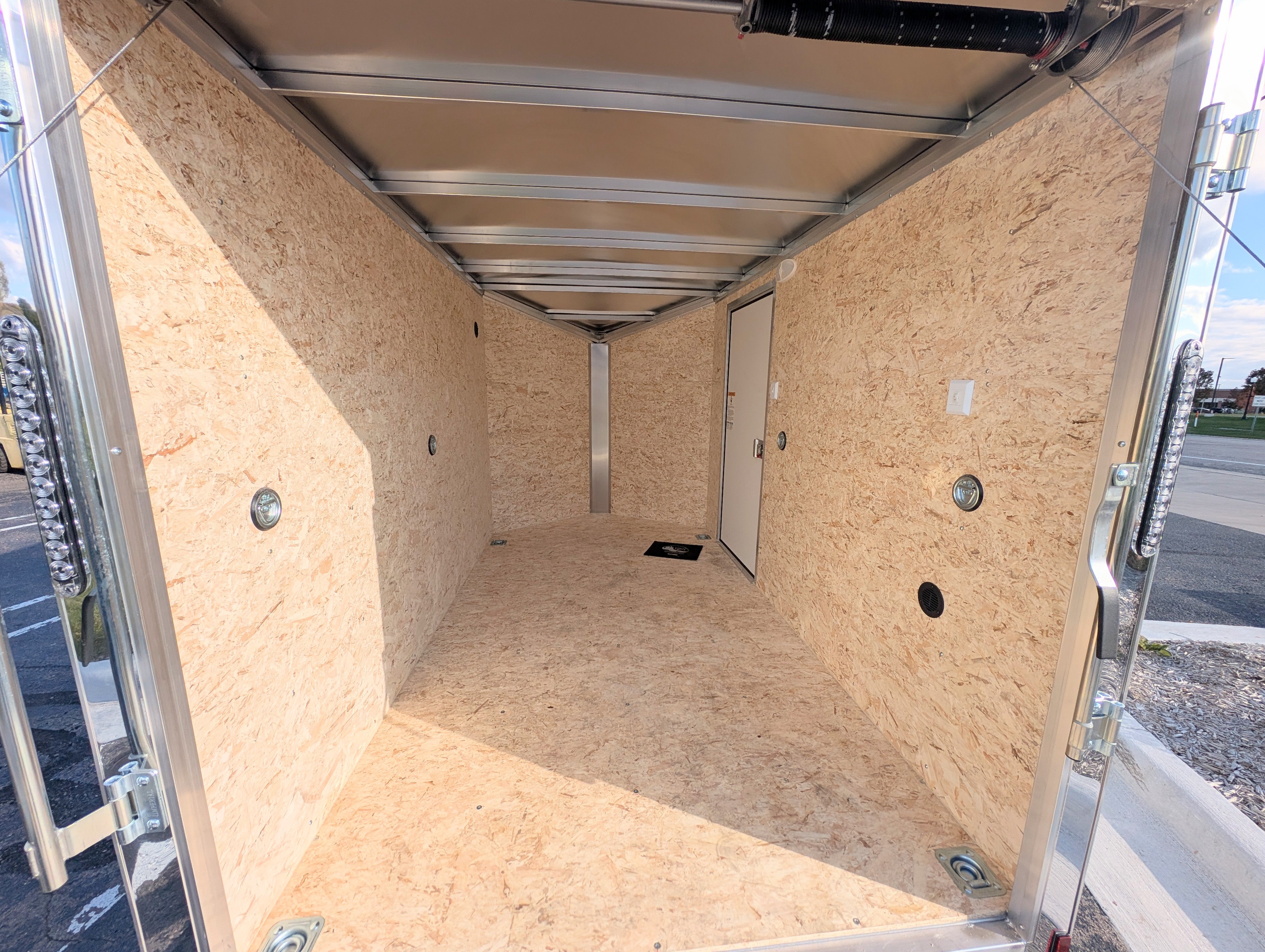 Amerilite Aluminum 6x10 V Nose With Ramp Door Cargo / Enclosed Trailer -Stock# 200659