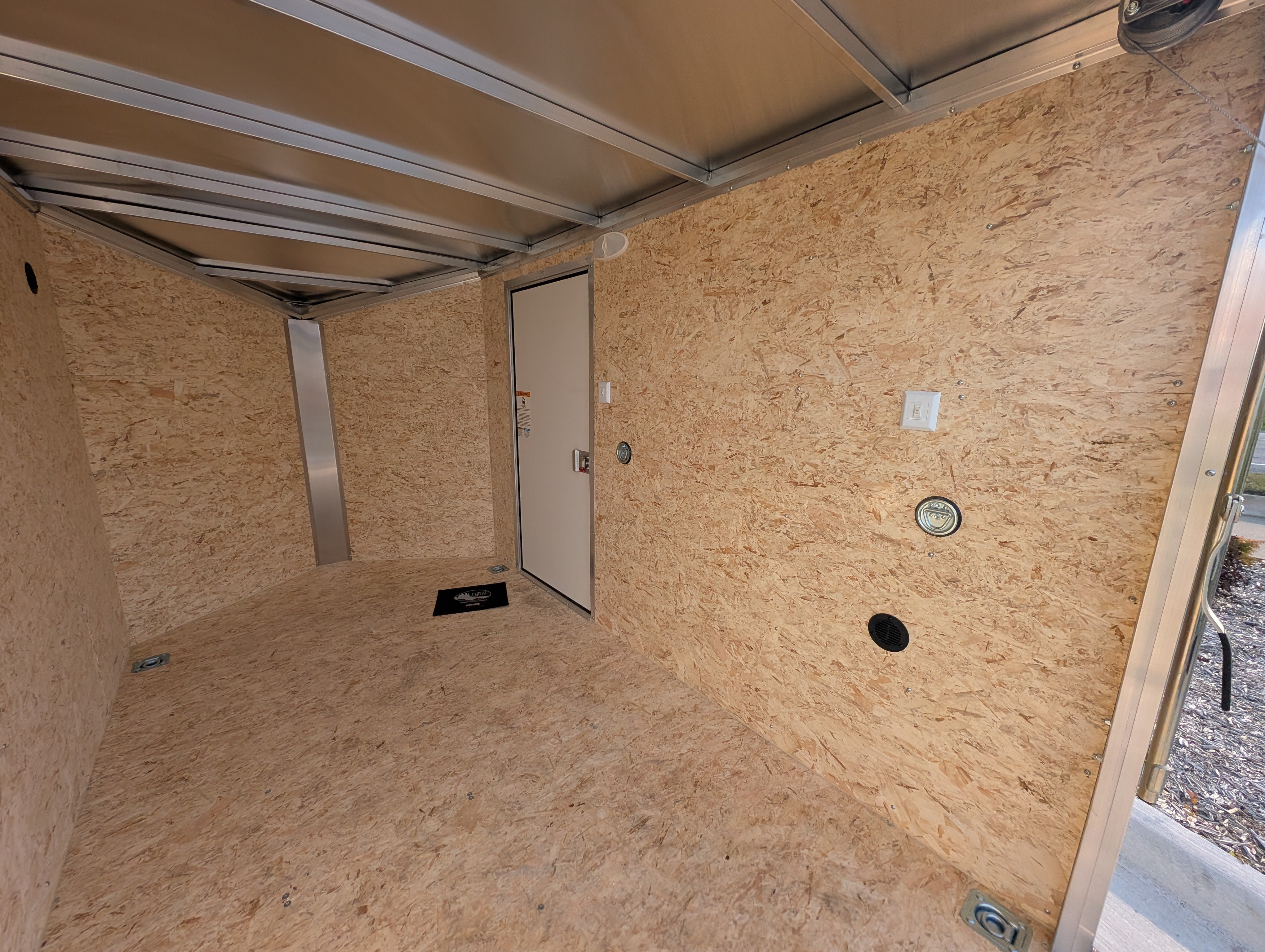 Amerilite Aluminum 6x10 V Nose With Ramp Door Cargo / Enclosed Trailer -Stock# 200659