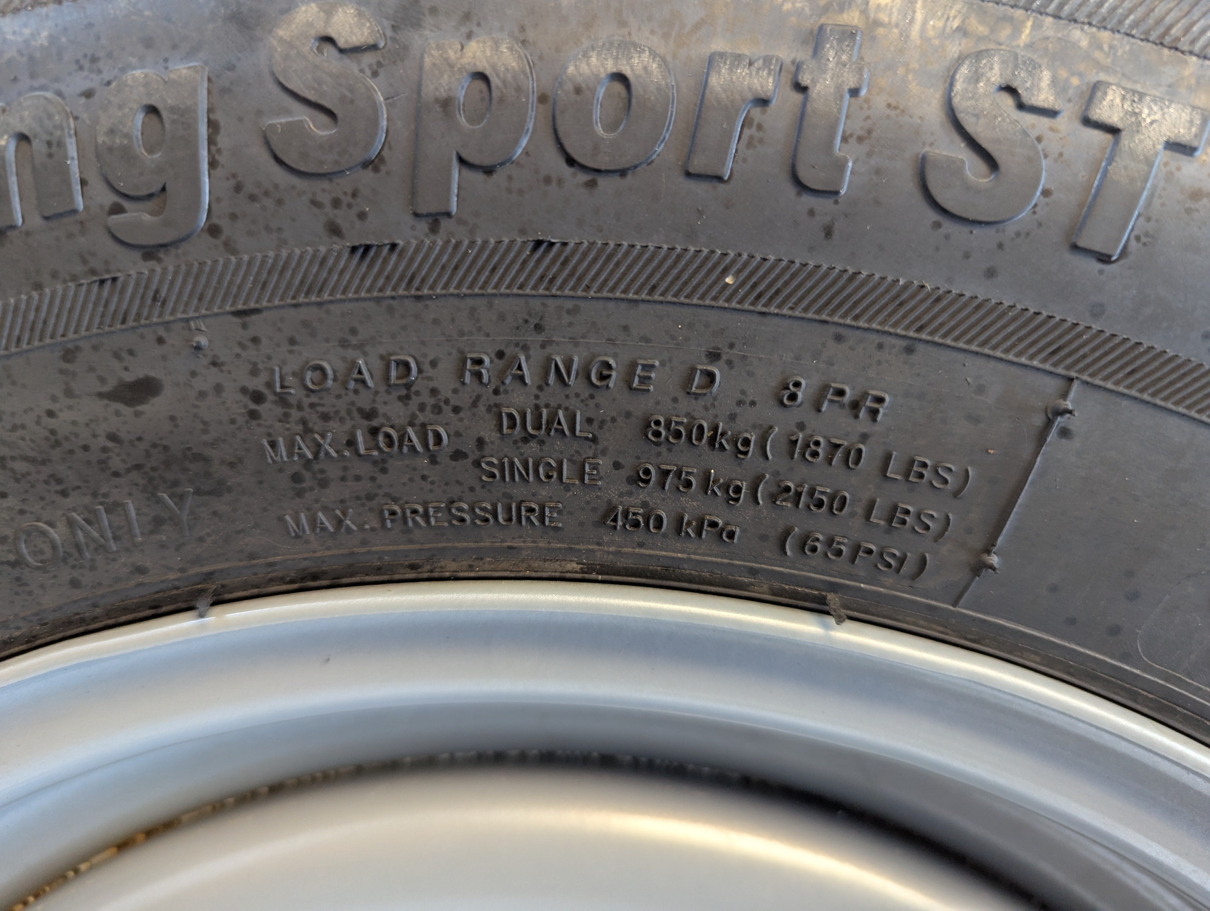 Sterling Sport ST ST205/75r15 Load D Gray Mod Wheel 4.5