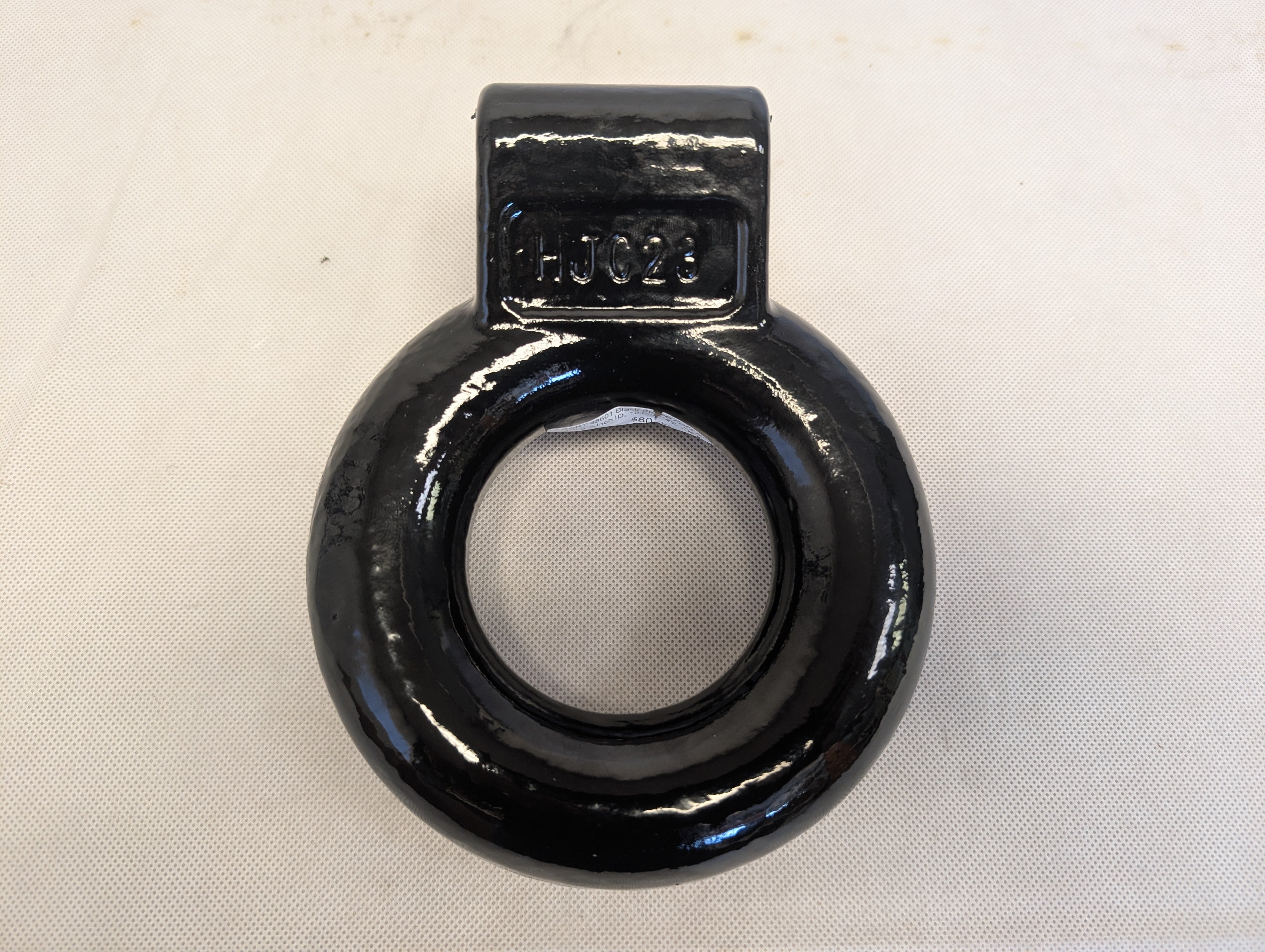 CURT 48601 Black Steel Pintle Hitch Lunette Ring 3-Inch ID, 12,000 lbs, Channel Mount Required,