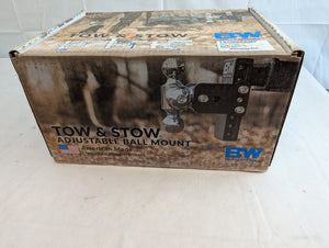 B&W Trailer Hitches Tow & Stow Adjustable Trailer Hitch Ball Mount - Fits 2.5