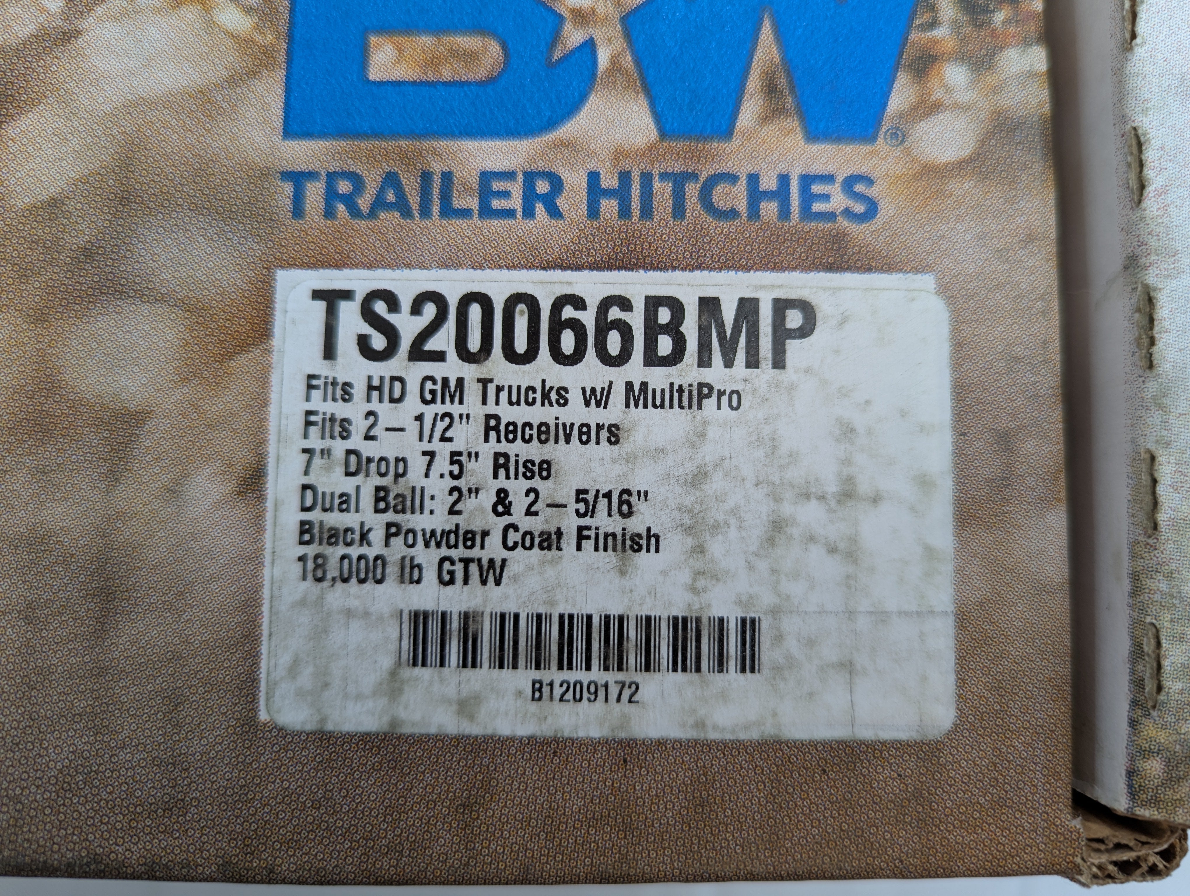 B&W Trailer Hitches Tow & Stow Adjustable Trailer Hitch Ball Mount - Fits 2.5