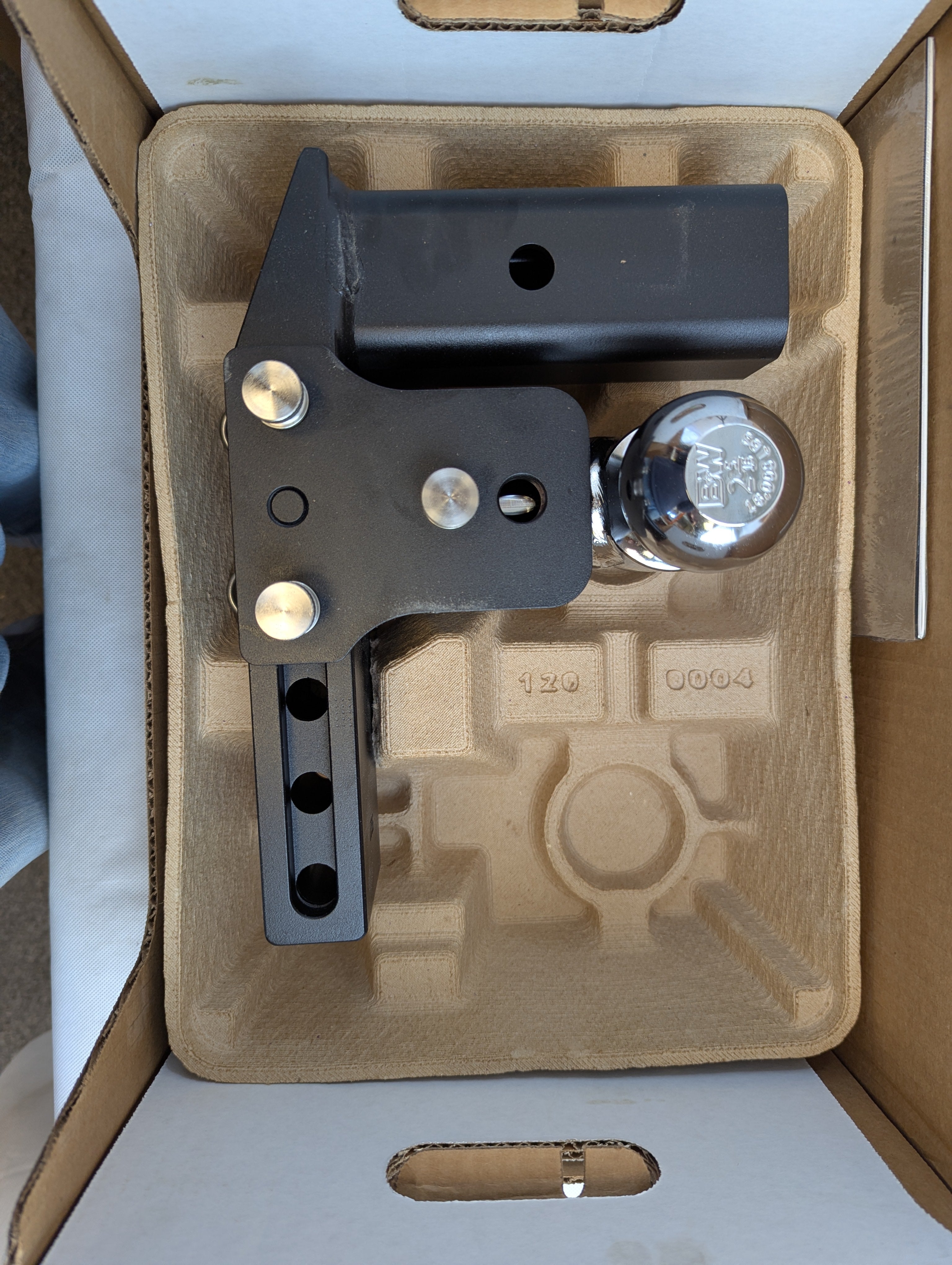 B&W Trailer Hitches Tow & Stow Adjustable Trailer Hitch Ball Mount - Fits 2.5