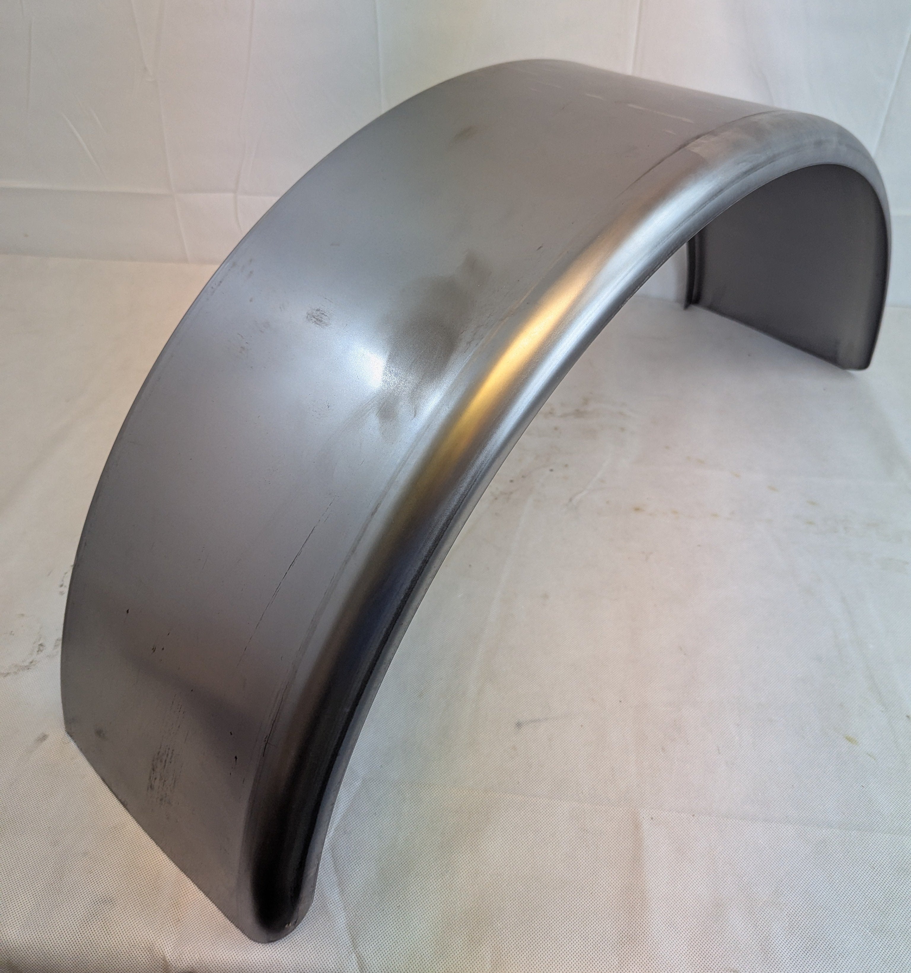 Steel Single Axle Trailer Fender 9x32x15 1/2 Round 90 Degree Flange