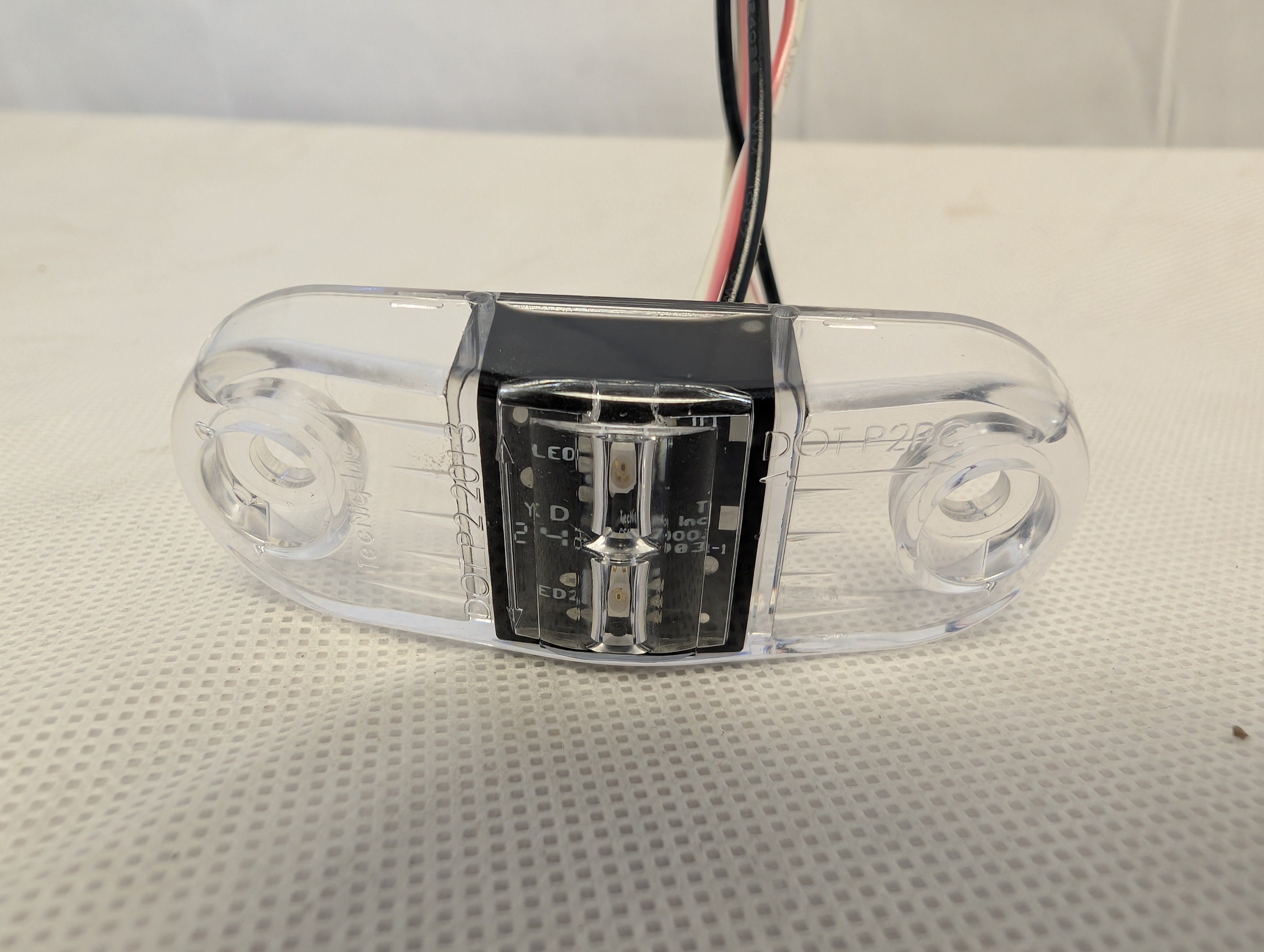 TECNIQ S17 Surface Mount Red LED Trailer Clear Lens Marker Light  2