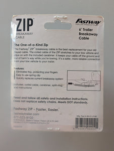 Fastway Zip Coiled Trailer Breakaway Cable - 6' Long