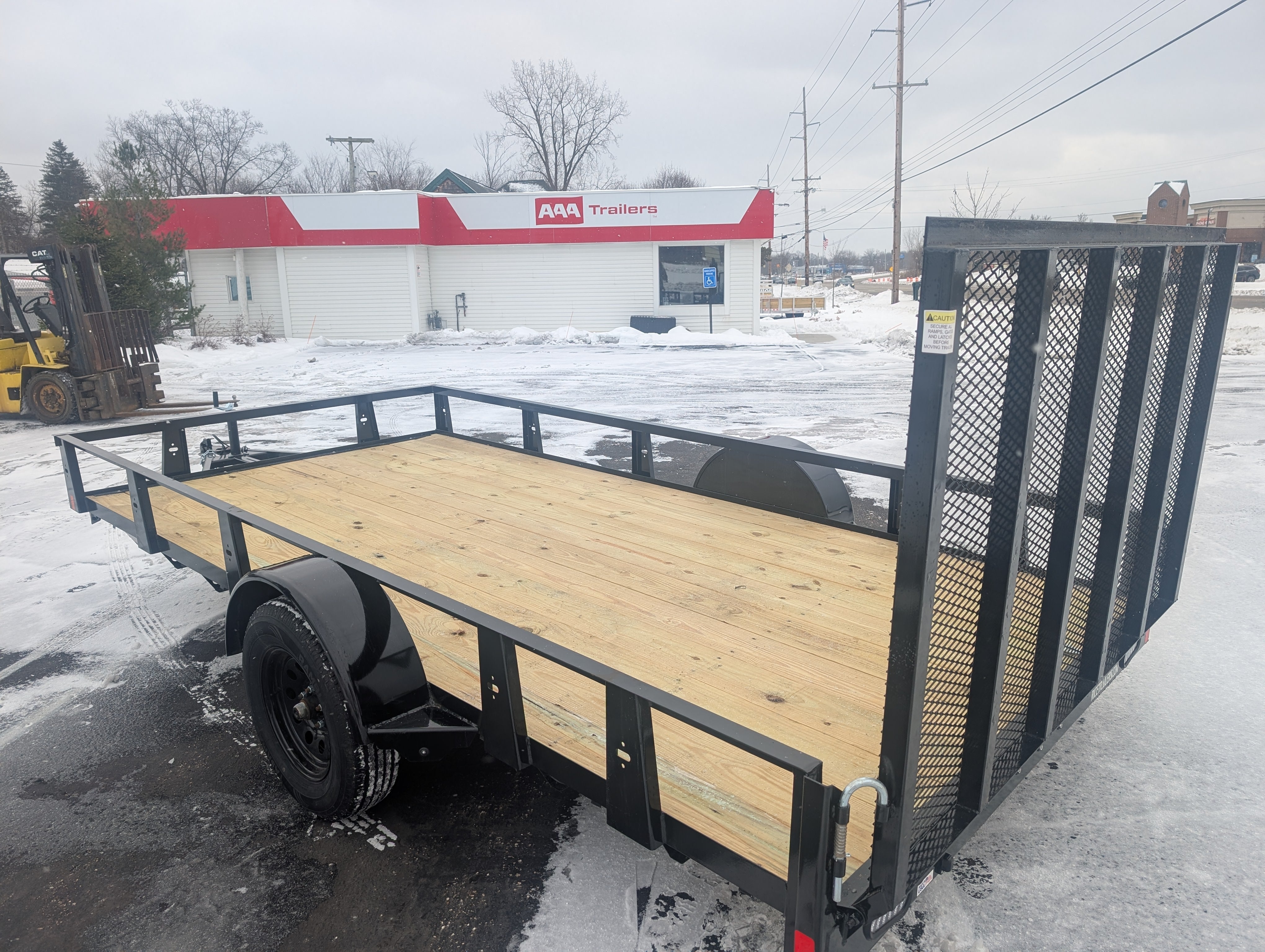 Rice 6x12 Powder Coated Steel Utility Trailer w Ramp Gate