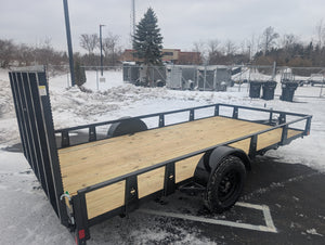 Rice 6x12 Powder Coated Steel Utility Trailer w Ramp Gate