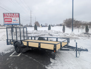 Rice 6x12 Powder Coated Steel Utility Trailer w Ramp Gate