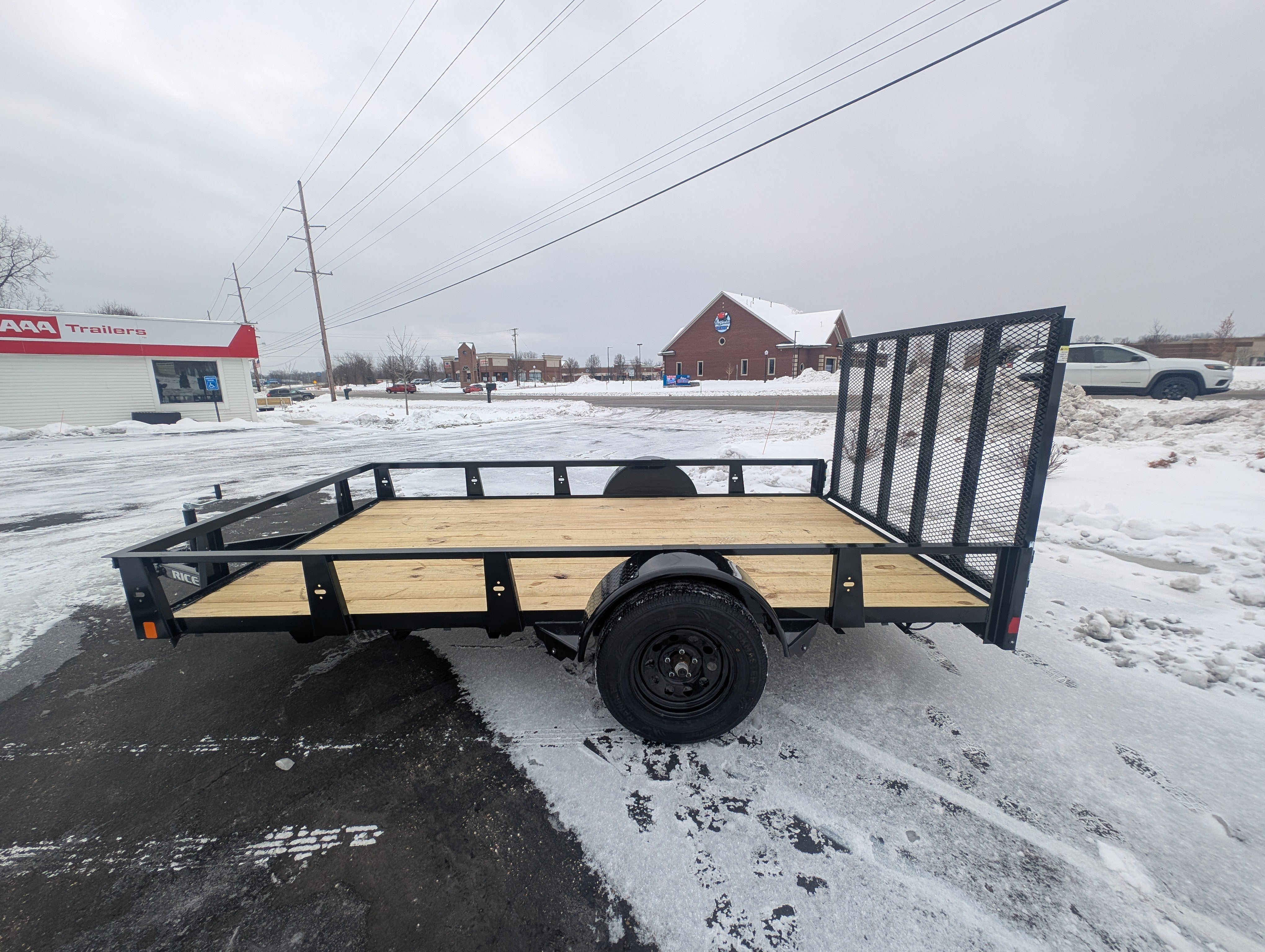 Rice 6x12 Powder Coated Steel Utility Trailer w Ramp Gate