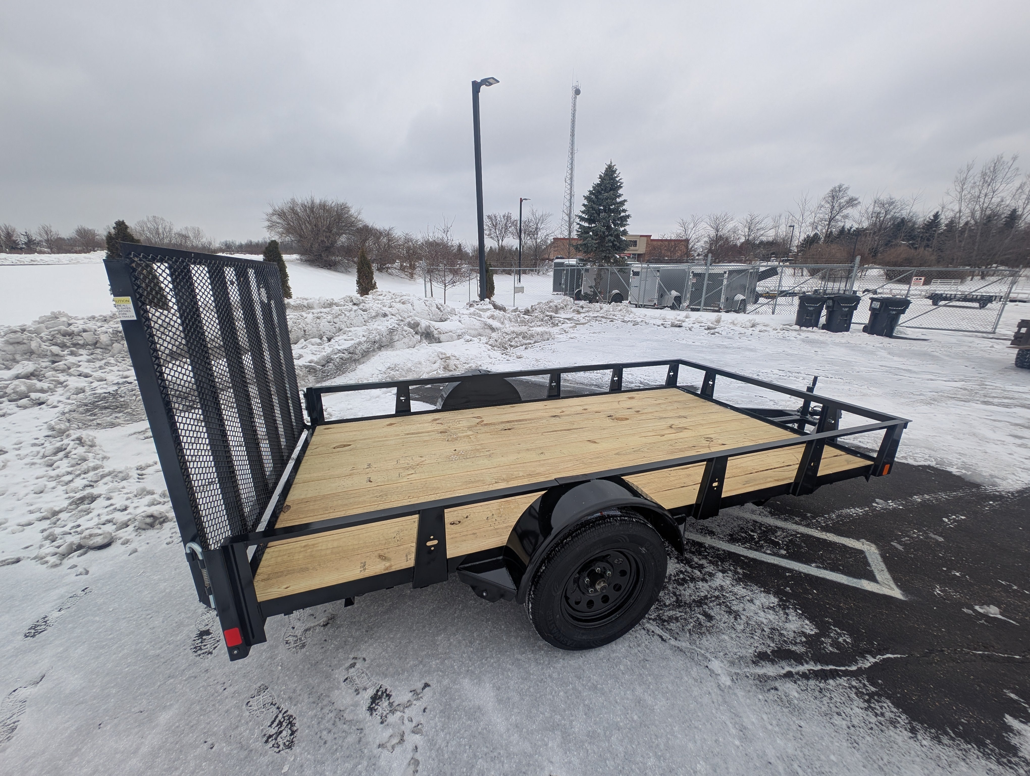 Rice 6x12 Powder Coated Steel Utility Trailer w Ramp Gate