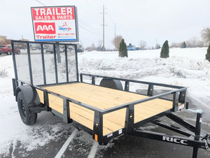 Rice 6x12 Powder Coated Steel Utility Trailer w Ramp Gate