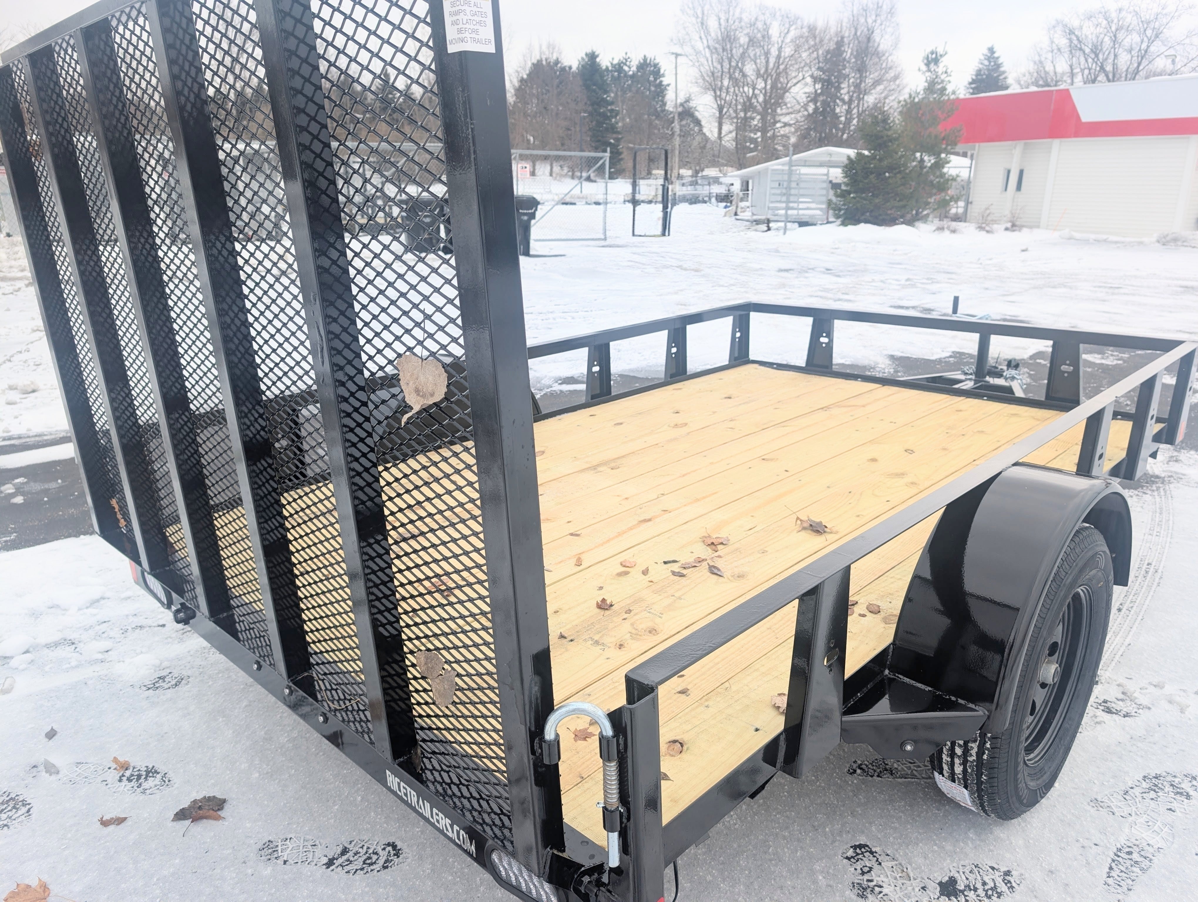 Rice 6x10 Powder Coated Steel Utility Trailer w Ramp Gate