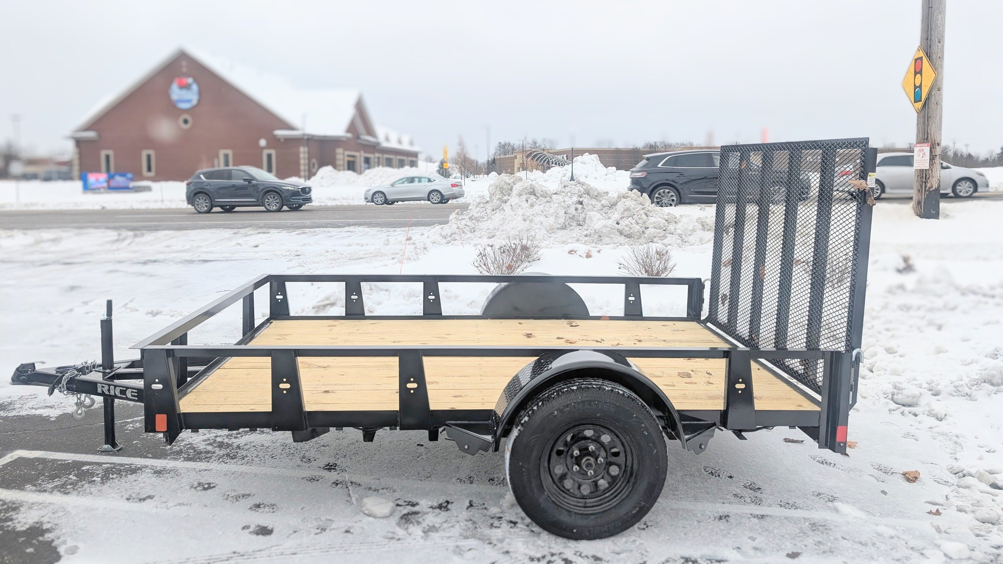 Rice 6x10 Powder Coated Steel Utility Trailer w Ramp Gate