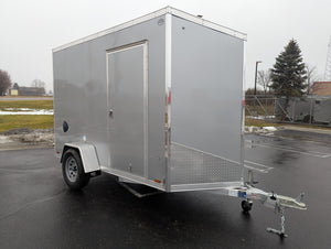 Cargo Mate Amera-Lite Aluminum 5x10 V Nose With Ramp Door Cargo / Enclosed Trailer -Stock# 200670