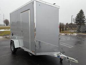 Cargo Mate Amera-Lite Aluminum 5x10 V Nose With Ramp Door Cargo / Enclosed Trailer -Stock# 200670