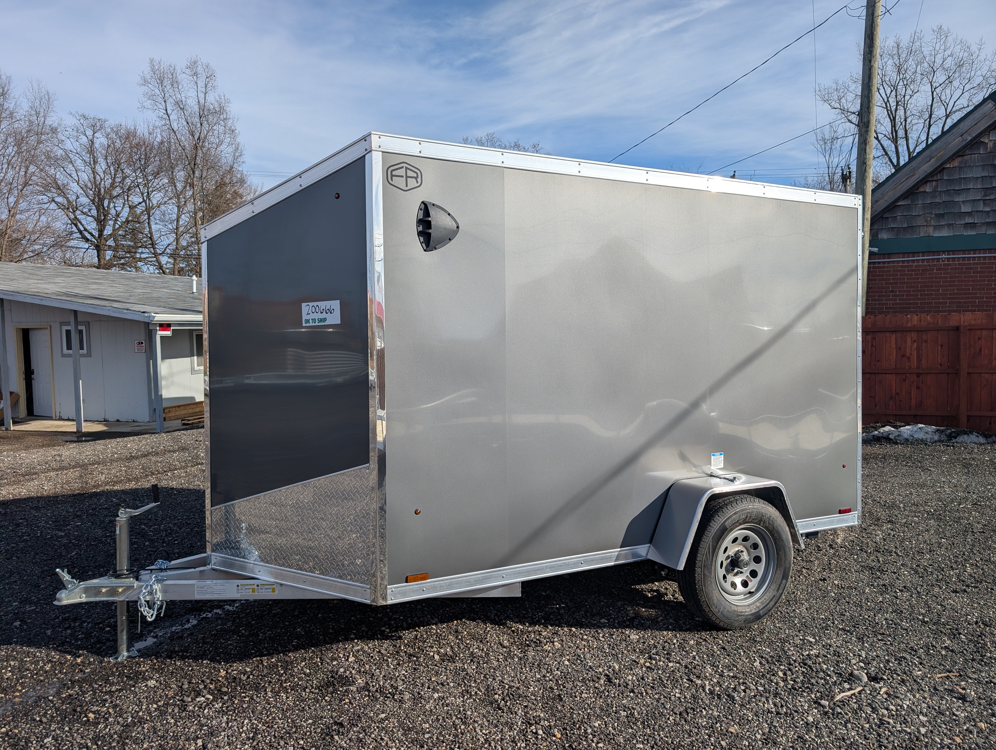 Cargo Mate Amera-Lite Aluminum 6x10 V Nose With Ramp Door Cargo / Enclosed Trailer -Stock# 200666