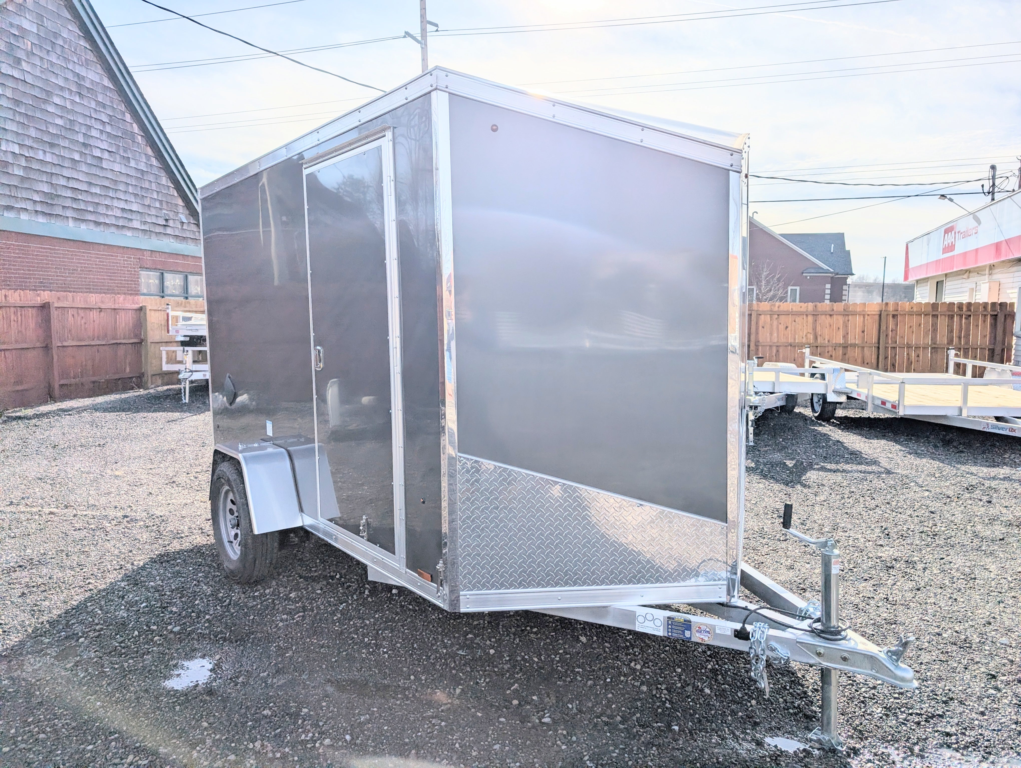 Cargo Mate Amera-Lite Aluminum 6x10 V Nose With Ramp Door Cargo / Enclosed Trailer -Stock# 200666