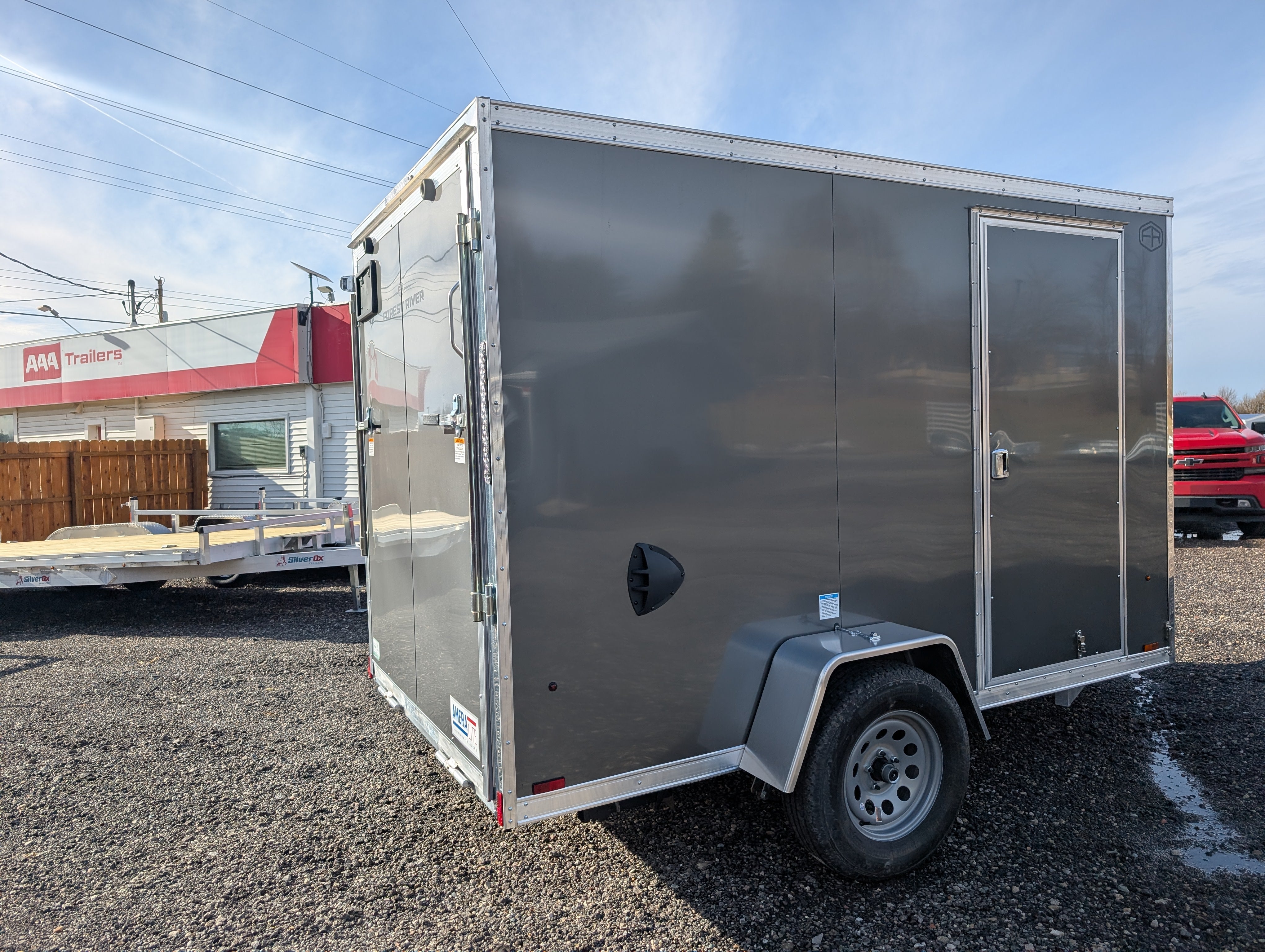 Cargo Mate Amera-Lite Aluminum 6x10 V Nose With Ramp Door Cargo / Enclosed Trailer -Stock# 200666