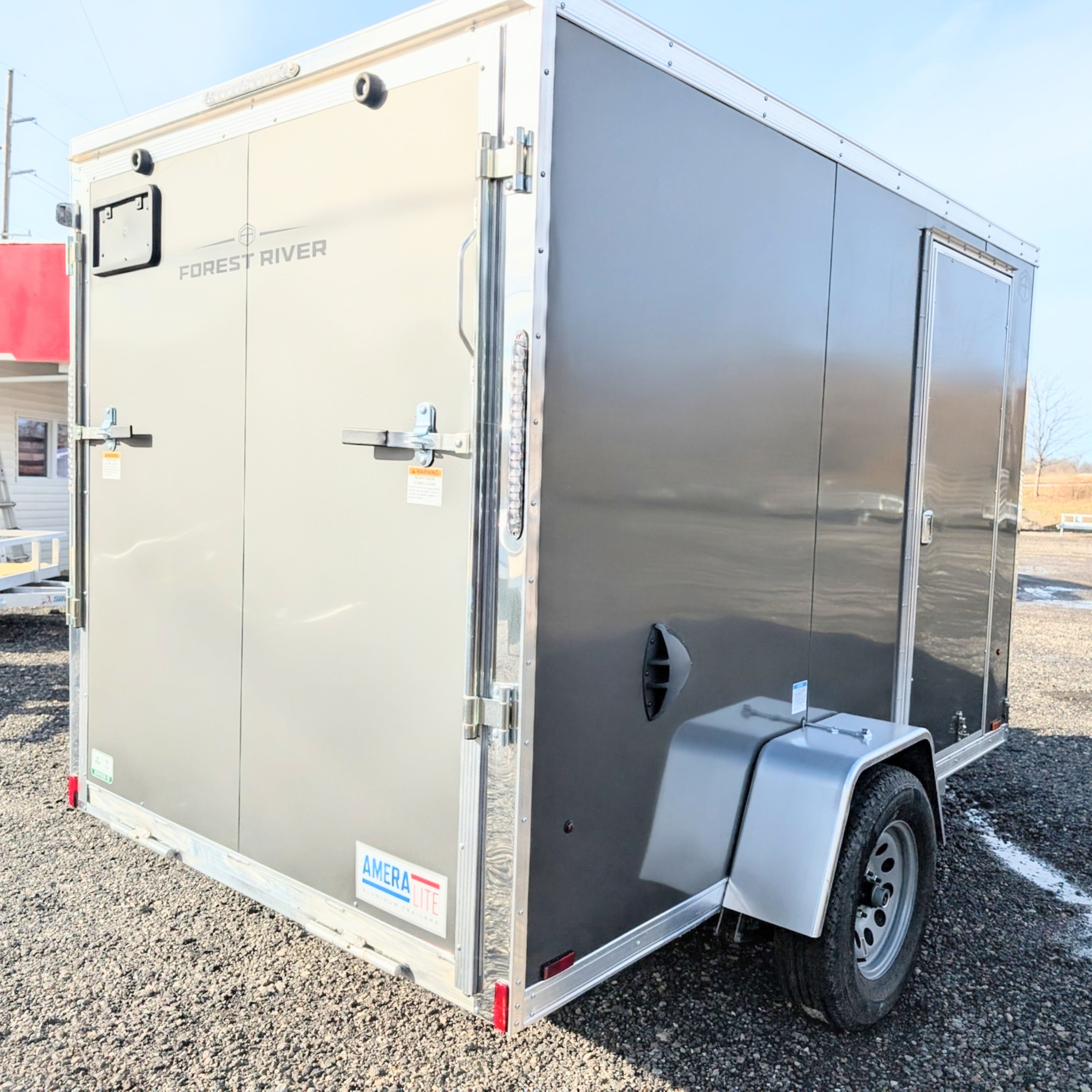 Cargo Mate Amera-Lite Aluminum 6x10 V Nose With Ramp Door Cargo / Enclosed Trailer -Stock# 200666