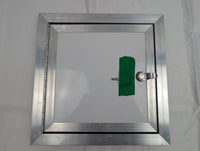 Aluminum Side Access Fuel Door for Cargo & Snowmobile Trailers – Locking Hatch (Blemished)
