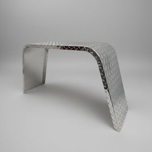 Kampco Jeep-Style Aluminum Trailer Fender – 36" Diamond Plate | With or Without Backer Plate | Single Axle