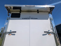 2026 AmeraLite Storm 6x10 White — front V-nose wedge, 2-inch coupler and aluminum A-frame tongue | Forest River AmeraLite