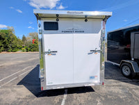 2026 AmeraLite Storm 6x10 White — additional exterior detail showing poly composite panel finish and aluminum trim