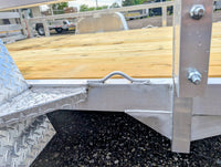 Silver Ox 7x10 Trailer — rear wheel and fender detail showing 205/75R15 ST tire, black mod wheel and LED clearance light