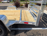 Silver Ox flat deck trailer deck and dovetail transition