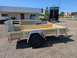 Silver Ox 5x10 Single Axle Woodside Trailer w Dovetail and Folding Gate