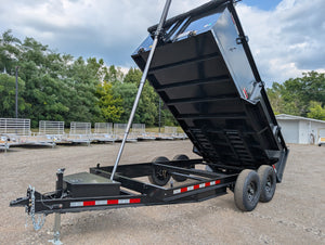 Watchdog Wrangler 7x14 Dump Trailer — 14K GVWR Tandem Axle, Telescopic Hoist