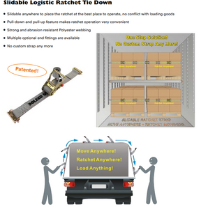 Doleco USA Slidable Logistic Ratchet E Track Tie Down 2