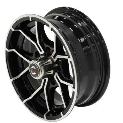 Aluminum Trinity Series Trailer Wheel - - Machined Black Fork AAA Trailer