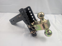 XPE X-452506 Adjustable Trailer Hitch — dual-ball head with 2" and 2-5/16" zinc-plated balls, 2.5" receiver shank | AAA Trailer