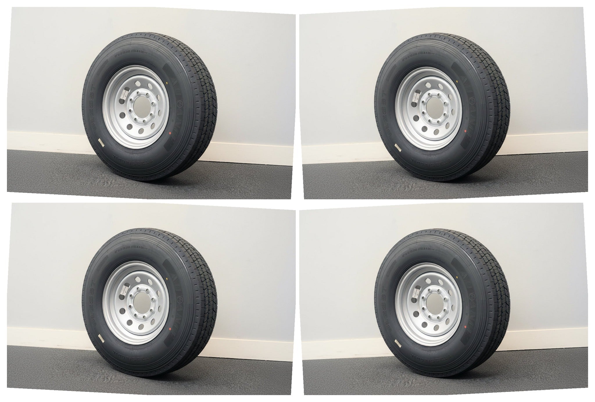 235/80R16 Load G Trailer Tire & Silver Mod Wheel – Set of 4 – Load Range G | 8 on 6.5