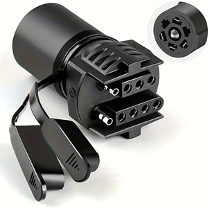 7-Way Round to 4/5 Pin Flat Trailer Adapter - Durable Nylon, Perfect for Trucks & RVs