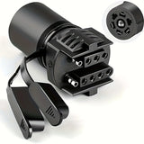 7-Way Round to 4/5 Pin Flat Trailer Adapter - Durable Nylon, Perfect for Trucks & RVs