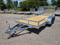 Silver Ox 7x14 Aluminum Tandem Axle Utility Trailer – Ramp Gate – Electric Brakes | AAA Trailer - 5,710 lb, 7x14 - close-up v
