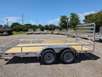 Silver Ox 7x14 Aluminum Tandem Axle Utility Trailer – Ramp Gate – Electric Brakes | AAA Trailer - 5,710 lb, 7x14 - close-up v