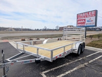 Silver Ox 7x16 Aluminum Tandem Axle Utility Trailer – Rear Ramp – Electric Brakes | AAA Trailer - 1,278 lbs, 7x16 - detail vi