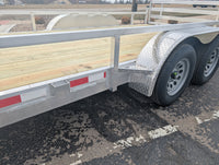 Silver Ox 7x16 Aluminum Tandem Axle Utility Trailer – Rear Ramp – Electric Brakes | AAA Trailer - 1,278 lbs, 7x16 - close-up 