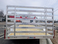 Silver Ox 7x16 Aluminum Tandem Axle Utility Trailer – Rear Ramp – Electric Brakes | AAA Trailer - 1,278 lbs, 7x16 - close-up 