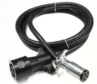 CURT 57283 7-way RV blade to 6-way round trailer wiring adapter harness