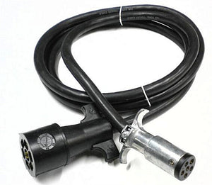 CURT 57283 7-way RV blade to 6-way round trailer wiring adapter harness