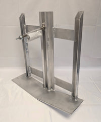 Adjustable Aluminum Spare Tire Carrier – Enclosed Trailer Wall Mount 10″–16″ - detail view | AAA Trailer