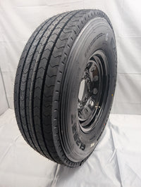 Advance 235/80R16 14 Ply Trailer Tire with 8 Lug Revolver Steel Wheel Load Range G - Black or Silver - 4,080 lbs, 8x6.5 - alt