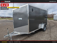 AmeraLite Storm 6x12 All-Aluminum V-Nose Enclosed Cargo Trailer | ALDR612SA