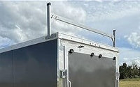 Aluminum Ladder Rack for Flat Top Enclosed Cargo Trailer - Cut to Size - full product view | AAA Trailer