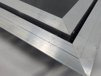 Aluminum Side Access Fuel Door for Cargo & Snowmobile Trailers – Locking Hatch (Blemished) - 11x11 - close-up view | AAA Trai